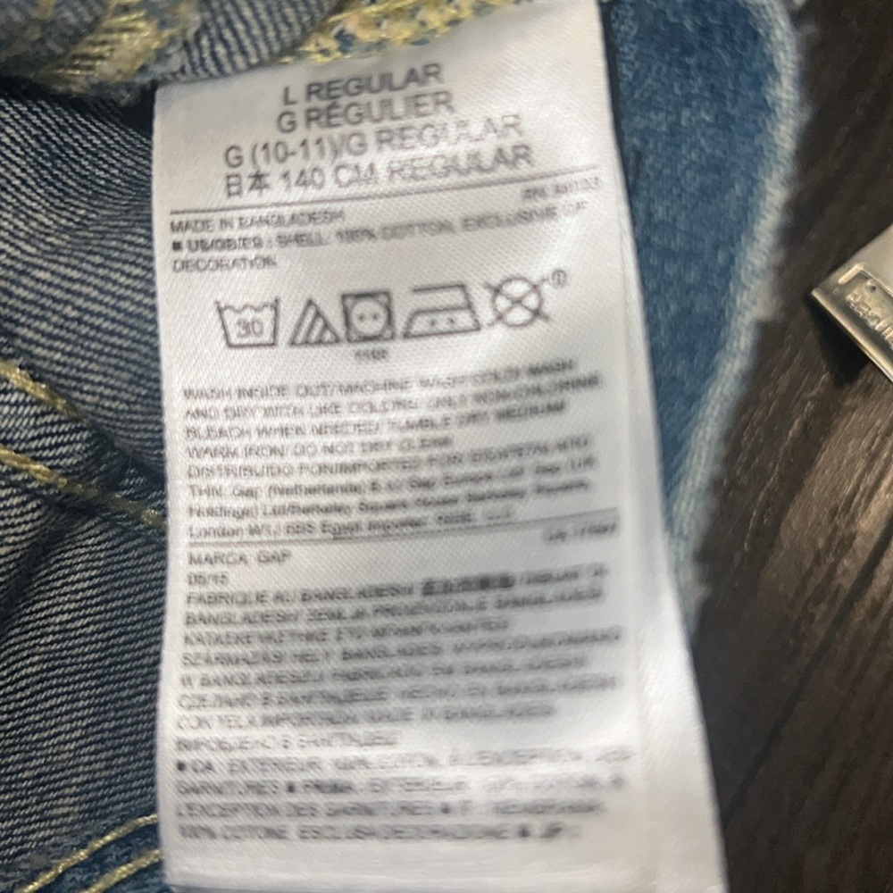 Gap Kids x Ellen Degeneres Denim Jacket w/Patches Size Large Medium Wash - Picture 11 of 11